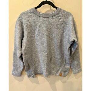 PAKA Original Crewneck Sweater Gray Peru Alpaca Wool Unisex Sz L Handmade